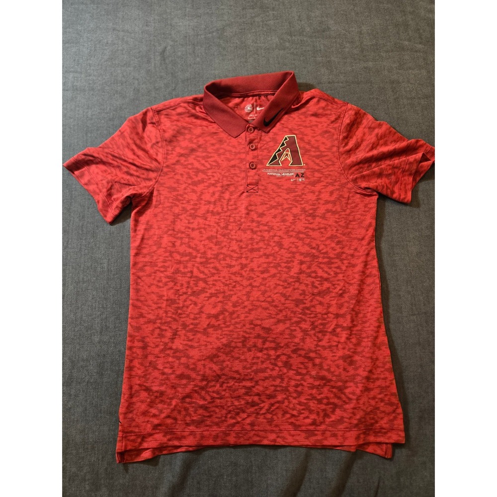 Nike Polo Shirt Mens Small Arizona Diamondbacks MLB Digital Camo Adv Tour Pro
